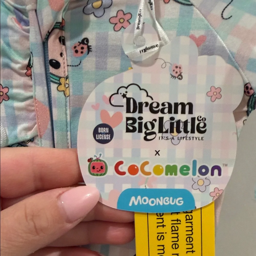 Baby Cocomelon Plaid Bamboo Footsie Pajamas Premie NWT by Dream Big Little Co.